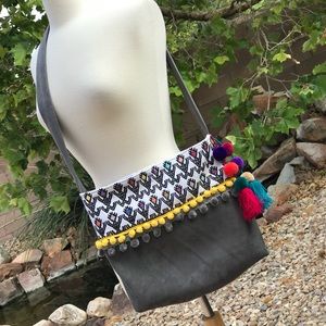 Handmade Bag with Traditional Mexican Huipil